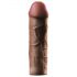 X-TENSION Mega 2 - realistični penis rukavac (20,3cm) - tamna boja