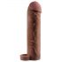 X-TENSION Perfect 2 - návlek na penis s kroužkem na varlata (19cm) - tmavě přírodní