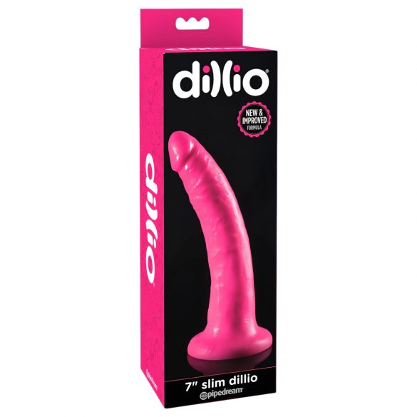 Dillio 7 - realistično dildo sa vakuumom (18cm) - roze