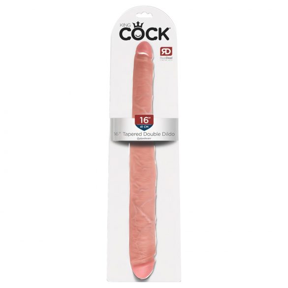 King Cock 16 Tapered - realistični dupli dildo (41cm) - prirodni