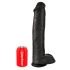 Kraljevski Dildo 15 sa Vakuum Baza, Crn (38cm)