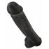 Kraljevski Dildo 15 sa Vakuum Baza, Crn (38cm)