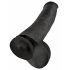 Kraljevski Dildo 15 sa Vakuum Baza, Crn (38cm)