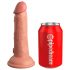 King Cock Elite 6 - realistični dildo sa postoljem (15cm) - prirodna boja