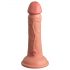 King Cock Elite 6 - realistični dildo sa postoljem (15cm) - prirodna boja