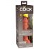 King Cock Elite 6 - stvarni dildo s postoljem (15cm) - tamni