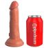 King Cock Elite 6 - stvarni dildo s postoljem (15cm) - tamni