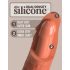 King Cock Elite 6 - stvarni dildo s postoljem (15cm) - tamni