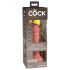 King Cock Elite 6 - připínací, realistický vibrátor (15 cm) - přírodní