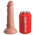 King Cock Elite 6 - realistični vibrator sa prijanjajućom bazom (15cm) - prirodan