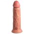 King Cock Elite 8 - připínací, realistický vibrátor (20 cm) - přírodní