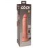 King Cock Elite 9 - vibrator sa prijanjajućom bazom 23cm - prirodno