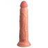 King Cock Elite 9 - vibrator sa prijanjajućom bazom 23cm - prirodno