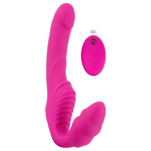 Strepless Strap-On - ručni vibrator (pink)