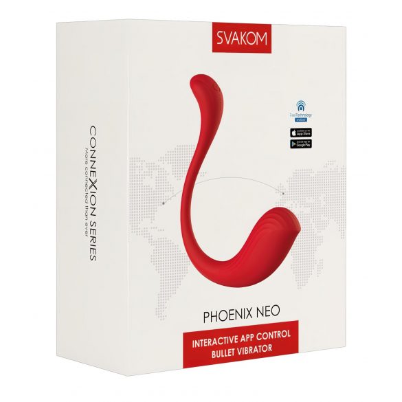 Svakom Phoenix Neo - pametno vibro jaje (crveno)