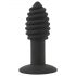 Black Velvet Twist - punjivi silikonski analni vibrator (crni)