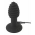 Black Velvet Twist - punjivi silikonski analni vibrator (crni)