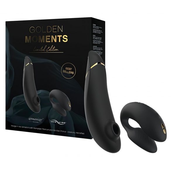 Womanizer Golden Moments - Airwave Clitoral Vibrator Set (černý)