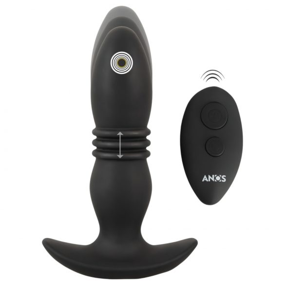 ANOS - crni analni vibrator sa daljinskim upravljanjem