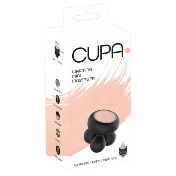 You2Toys CUPA Mini - grejni masažer vibrator (crni)