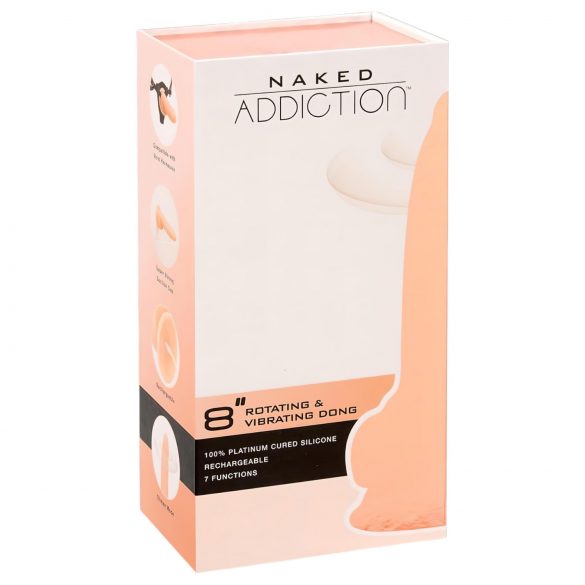 Naked Addiction Rotirajući Vibrator 8 - 20cm - prirodna boja