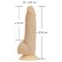 Naked Addiction Rotating 7 - akumulátorový, rotační vibrátor (18 cm) - přírodní