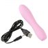 Cuties Mini 3 - mini vodootporni rebrasti vibrator (roze)