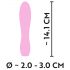 Cuties Mini 3 - mini vodootporni rebrasti vibrator (roze)