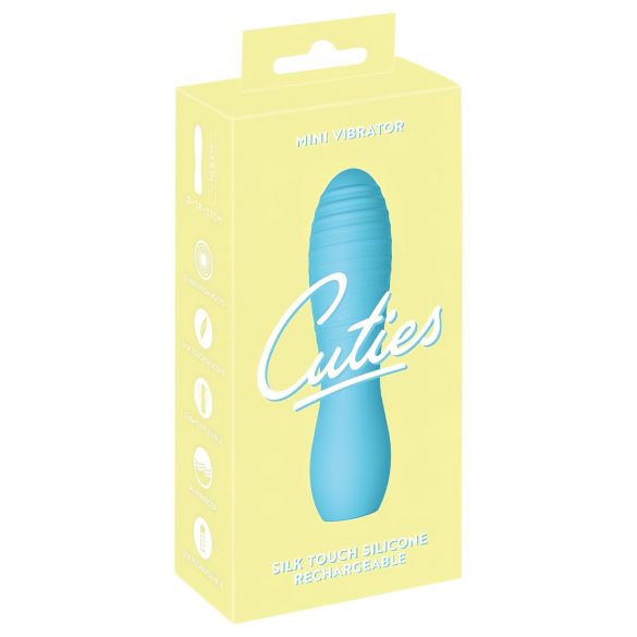 Cuties Mini 3 - punjivi, vodootporni, naborani vibrator (tirkiz)