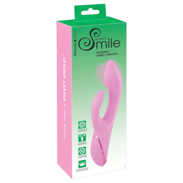 SMILE Nodding - akumulatorski vibrator sa klitoralnim stimulatorom (pink)