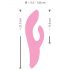 SMILE Nodding - akumulatorski vibrator sa klitoralnim stimulatorom (pink)