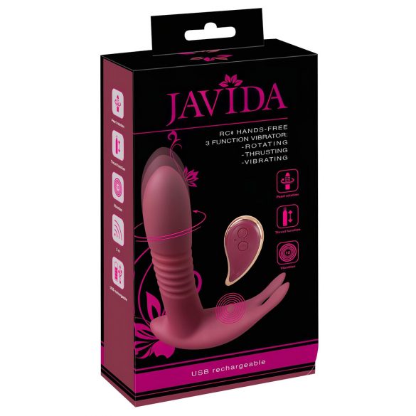 Javida RC - radio kontrola, 3 funkcije klitoralni vibrator (crveni)