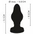 ANOS - rebrasti mekani analni dildo - 5cm (crni)