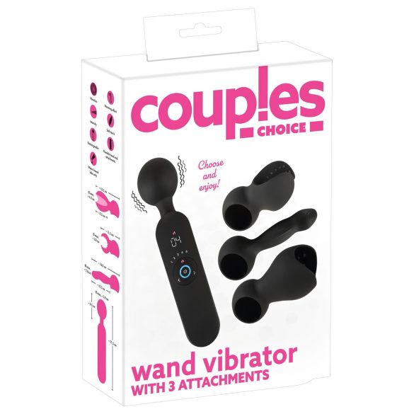 Par za Vas - punjivi, grejni massage vibrator (crni)