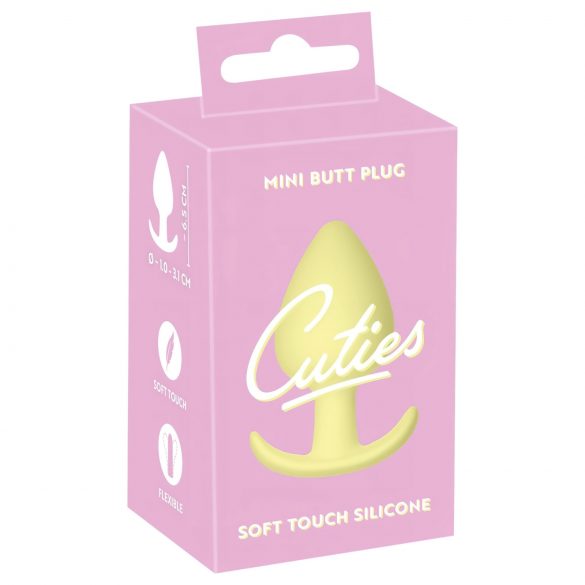 Cuties Mini Butt Plug - silikonový anální kolík - žlutý (3,1 cm)