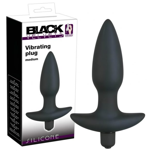 Black Velvet Plug Vibe - vibrační anální kolík - střední velikosti