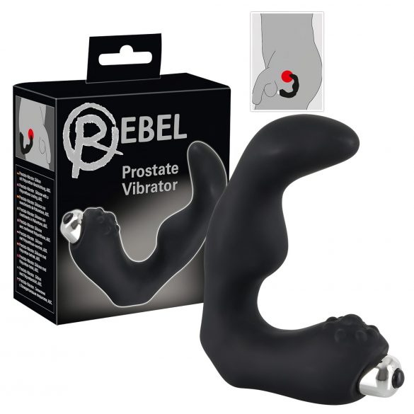 Rebel - zakrivljeni prostate vibrator (crni)