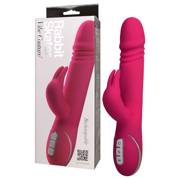 Vibe Couture Rabbit Skater - Zeka, pokretni vibrator (roze)