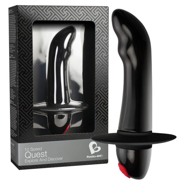 Quest - Početni prostate vibrator, 10 ritmova (crni)