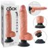 King Cock 10 vakuumski vibrator (25 cm) - prirodna boja