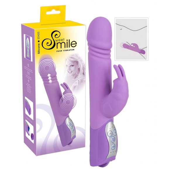 SMILE Push - moćni vibrator sa klitoralnom rukom (ljubičasti)