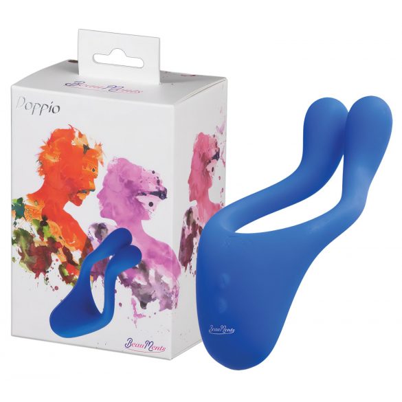 BeauMents Doppio - punjivi parni vibrator, 3 motora (plavi)