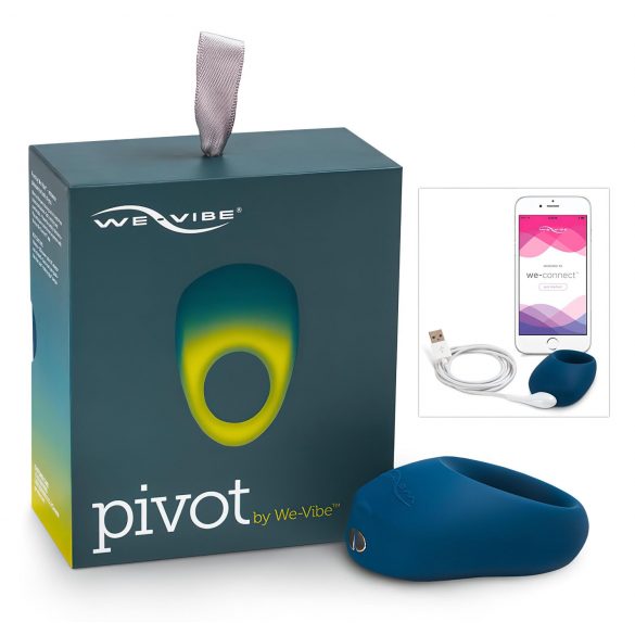 We-Vibe Pivot - punjivi, vibracioni prsten za penis (tamno plava)