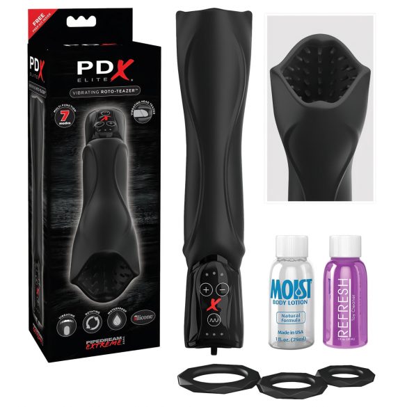 PDX Roto-Teazer - vodootporni rotacioni vibrator (crni)