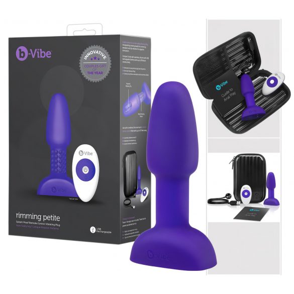 b-Vibe Rimming obrtni analni vibrator (ljubičasti)