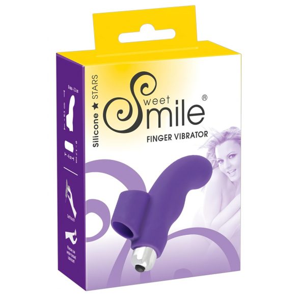 SMILE prstni vibrator - talasasti silikon (ljubičasti)