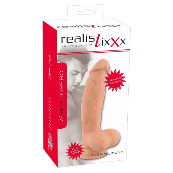 Realistixxx Torero - punjivi rotacioni vibrator sa bazom na prijanjanje (22 cm)