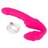 Double2Teaser - bežični pink strap-on vibrator