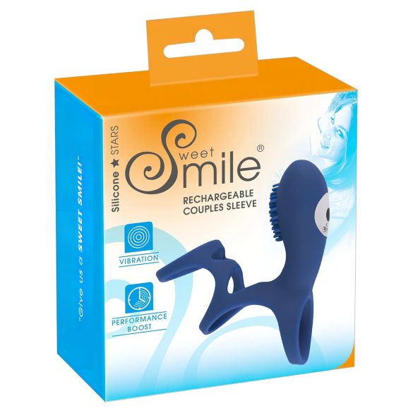 SMILE Par - akumulatorski, vibro prsten za parove (plavi)