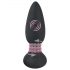 Black Velvet rotirajući analni vibrator sa perlama (crni)